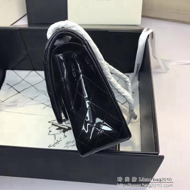 香奈兒CHANEL 升級版A1112小羊皮金銀鏈條單肩斜挎包 DSC1056